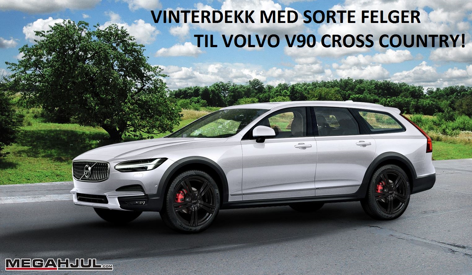 vinterdekk-med-sorte-felger-til-volvo-v90-cross-country